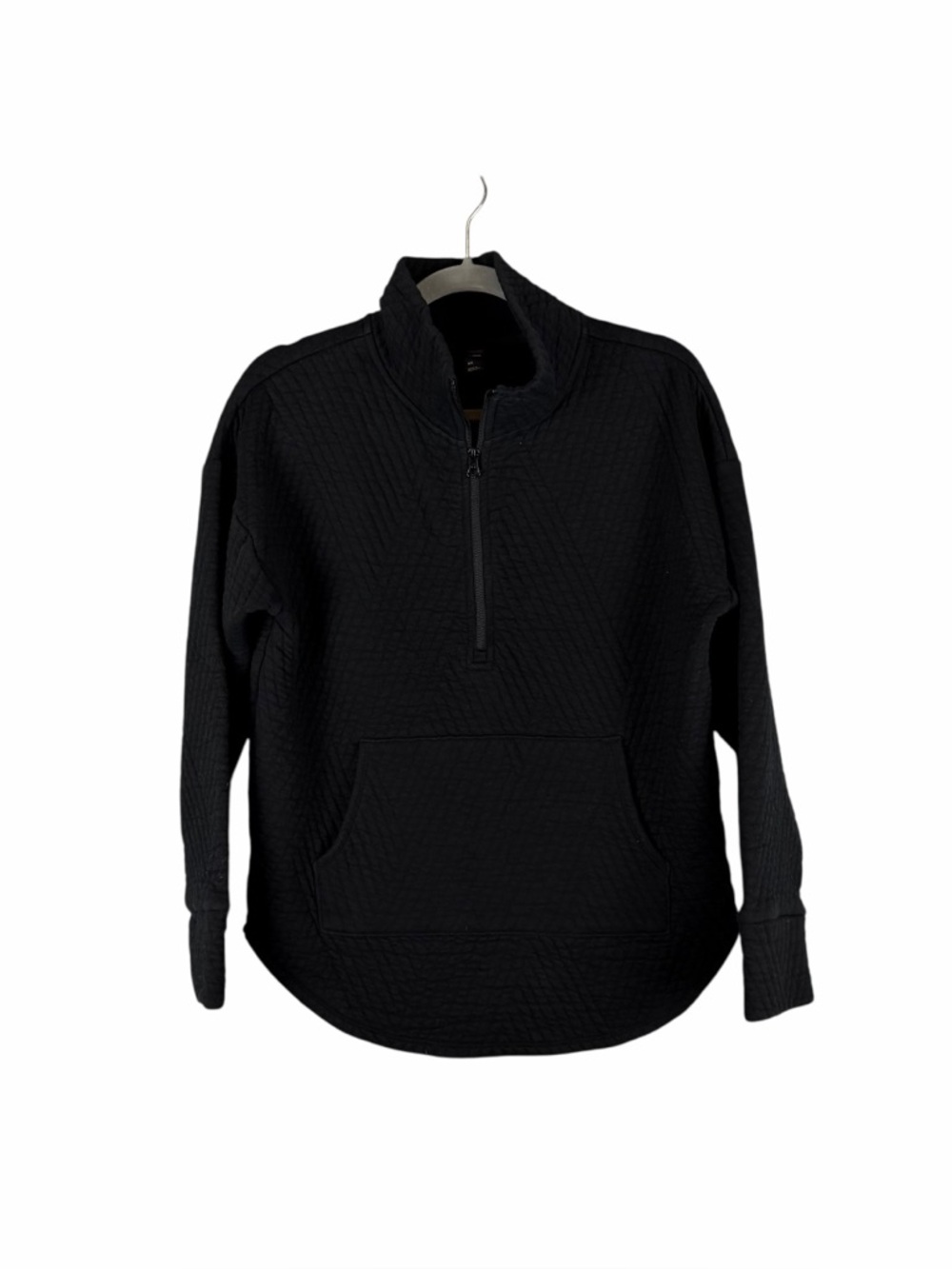 GapFit Black Quilted Half Zip Pullover XS
